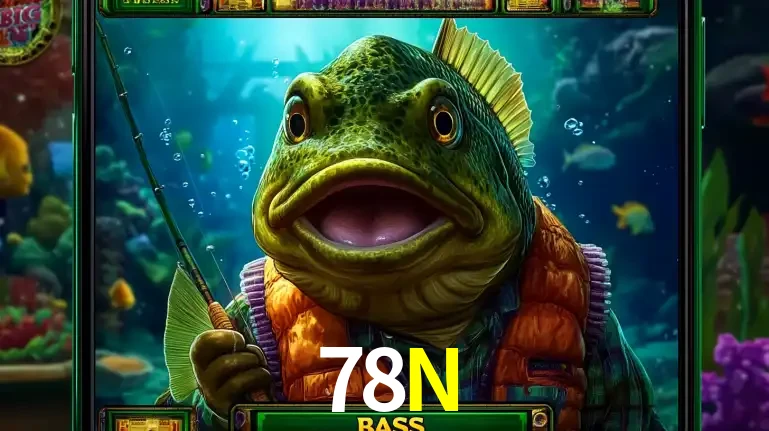 Personagem de peixe pescador do popular jogo de slot com tema de pescaria, uma das emocionantes opções de caça-níqueis para jogar e ganhar no cassino 78N.